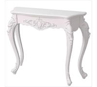 WUXTOKV Consolle Ingresso Bianca, Tavolo Consolle Ingresso, Angoli Arrotondati, Intagli In Stile Europeo, Impermeabile e Durevole(White,60x86x34 cm/24x34x13 in)