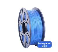 WUXUN3DP Filamento for stampante 3D PETG da 1,75 mm, 1 kg, plastica for sublimazione, marmo traslucido, verde, nero e rosso(Trans-blue)
