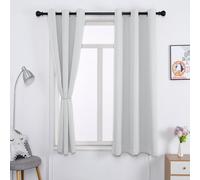 WUXXIANG Tende 100% Oscuranti 2 Pezzi 50 x 100 cm Protezione della Privacy, Tende Moderne da Interno, Tende Camera da Letto, Decorazione Moderna, per Cameretta Balcone, Bianco