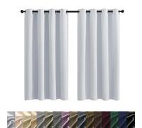 WUXXIANG Tende 100% Oscuranti per Interni 160 x 150 cm Poliestere Protezione Solare, Tenda Oscurante con Occhielli, Decorazione Moderna, per Camera da Letto Moderne, Bianco