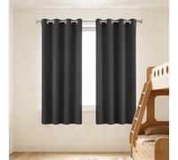 WUXXIANG Tende Oscuranti 64 x 190 cm Antivento, Termica Isolante Freddo e Caldo, Moderne, Anti-Rumore, Elegante, Morbide Curtains Oscurante per Camera da Letto, Soggiorno, Ufficio, Grigio
