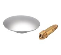 Wuyangcun Tappo di scarico per lavandino del bagno, 66 mm, cromato, facile da aprire, per bagno e cucina