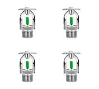 Wuyangcun Teste verticali per irrigatori antincendio, confezione da 4, filettatura da 1/2", risposta rapida 93 ℃ 200 ° F, efficace soppressione del fuoco per la stanza della caldaia della cucina