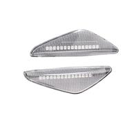 WUYDKEL Indicatore Direzione Auto Compatibile con BMW per X5 E70 2007 2008 209 2010 2011 2012 2013 7171008 2 Pezzi Luce di Segnalazione Laterale dinamica sequenziale a Flusso fumoso(Silver)