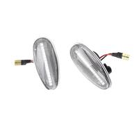 WUYDKEL Indicatore Direzione Auto Compatibile con Mitsubishi per Space per Wagon 1998 1999 2000 2001 2002 2003 2004 MR522027 2 Pezzi di Lampade di Segnalazione Laterali Sequenziali Dinamiche(Silver)
