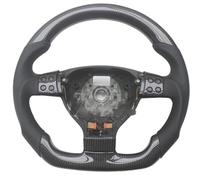 WUYDKEL Volanti Auto Compatibile con per Golf 5 per Jetta Mk5 per GTI R32 per EOS per Passat B6 per Bora Volante Auto in Fibra di Carbonio di Ricambio Personalizzato(Black)
