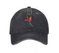 WUYIJGCS Cappello in Denim Poligonale per Pappagallo Tropicale Classico Resistente per Tutte Le Stagioni Cappelli da Uomo Berretto da Baseball da Uomo Essenziale per L'Estate