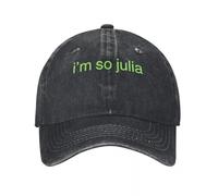 WUYIJGCS Classico I'm So Julia, Brat Tour, Neon Green Text Demin Cappello da Camionista Durevole per Tutte Le Stagioni Cappello da Golf cap Uomo Estate Essenziale per L'Estate