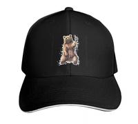 WUYIJGCS Classico Orso Pittura Arte dello Zoo Berretto da Baseball Nero nel Cappello Berretto da Marinaio per Gli Uomini Cappelli per Gli Uomini Baseball Uomo Donna Essenziale per L'Estate