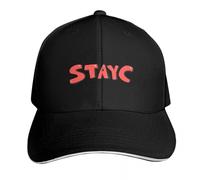 WUYIJGCS Classico STAYC STAYDOM Logo Berretto da Baseball Cappello Occidentale Berretti da Sole Anime Cappello di Natale per Le Ragazze Uomo Essenziale per l'autunno e L'Estate
