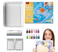 Wuyooprt Kit Artistico per Pittura marmorizzata, Set di Pittura per marmorizzazione ad Acqua | Forniture Artigianali Pittura in Marmo per - Giocattoli per Le Vacanze di Pasqua del Ringraziamento di