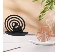 wuyukeji 2 pezzi di lumache a spirale per zanzara (nero e bianco), porta rocchetti per zanzare, porta rocchetti per zanzare, insetti e bastoncini di incenso (XC)