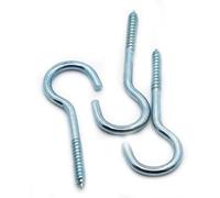 WUYXTO 100 ganci da soffitto, a tazza, a vite in acciaio al carbonio fine for uso interno ed esterno Per Appendere(12#)