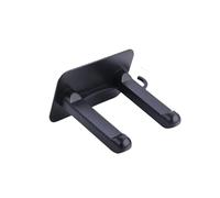 WUYXTO 2 Pezzi Multifunzionale Supporto for asciugacapelli Staffa for Telefono Organizer for portasciugamani da Bagno Montaggio a Parete Rack di stoccaggio per Asciugacapelli(Black)