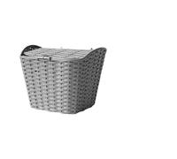 WUYXTO Cesto Portapacchi Cestino for Bici da Manubrio con Coperchio Cestino Anteriore for Bici Leggero Staccabile per Bici Classica(Grey)