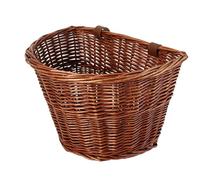 WUYXTO Cesto Portapacchi Cestino for Bici Manubrio Anteriore Cestino for Bici Intrecciato a Mano in Rattan for Bambini Parti di Biciclette for Adulti Borse Laterali in Vimini per Bici Classica(Brown)
