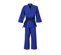 WUYXTO Judogi Abiti da Judo addensati Standard da Uomo e da Donna in Cotone, Abiti da Judo, Abiti da Competizione Blu e Bianchi for Adulti für Training und Wettkämpfe(Blue,170cm)
