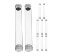 WUYXTO Tubo Di Stoccaggio for Pinzette Da 20 Pezzi In Plastica Trasparente | Custodia organizer Scatola portautensili portatile
