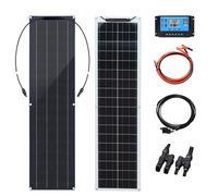 WUZECK Solar Panel kit 12V kit pannello solare flessibile modulo fotovoltaico da 50 Watt 100 Watt 12V 24V cella a cavo solare casa all'aperto auto barca batteria campeggio viaggio