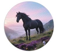 Wuzhui Rompicapo Rotondo Da 1000 Pezzi Con Horse, Ideale Per Stimolare La Mente E La Pazienza 1000pcs (67.5x67.5cm)
