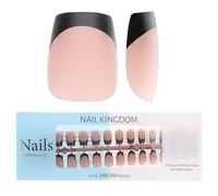 WUZIA 240 unghie finte in gel per french tips, preapplicate, primer e base coat, 15 dimensioni in gel morbido, per extension fai da te (bianco opaco-bronzo scuro, XS bara)