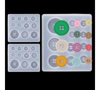 WUZIA 3 stampi a forma di bottone in resina siliconica, stampi fai da te per colata di colla epossidica, stampi per ciondoli artigianali, gioielli, portachiavi, progetti artigianali