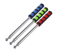 WUZIA Asta per bandiera con manico telescopico in acciaio inox, 3 pezzi, 2 m, per guida turistica, asta per bandiera, portatile, estensibile