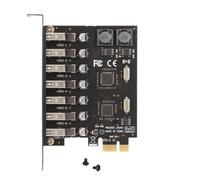WUZIA Scheda adattatore PCIE a USB 3.0 7 Porte 5Gbps Veloce Velocità di Trasmissione Modulo USB Scheda di Espansione 5V