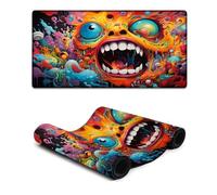 wuzihanptpt Tappetino per mouse colorato Miracoli psichedelici accadono lavabile 30x60 cm grande anti sfilacciamento bordi cuciti base in gomma antiscivolo precisione e velocità migliorate