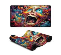wuzihanptpt Tappetino per mouse Gmaing grande tappetino per mouse colorato con miracoli psichedelici 40x75 cm superficie morbida e liscia e base in gomma antiscivolo impermeabile e morbido
