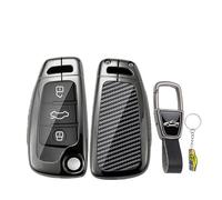 WUZUTU Copertura completa della custodia per chiavi compatibile con Audi A1 A3 8V 8L 8P A4 B7 B8 A6 A8 Q2 Q3 Q5 RS3 RS4 RS6 R8 TT TTS Seat Custodia pieghevole Accessori Portachiavi C-2