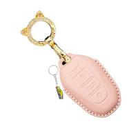 WUZUTU Cover per chiave auto, compatibile con Citroen C3 C4 Max 2025 per Jeep Avenger 2023 2024 2025 per FIAT 600 ibrido 2024 portachiavi cover in pelle rosa 2