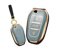 WUZUTU Cover per chiave in TPU, compatibile con Peugeot 208 308 3008 4008 5008 Picasso Rifter per Citroen C4 C5X Berlingo Xsara Gold, A-grigio-blu, A-Graublau