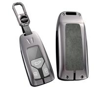 WUZUTU Cover rigida per chiavi compatibile con Audi A4 B9 B8 S4 S5 RS4 A5 F5 RS5 A6 A7 A8 D5 Q2 Q5 Q7 SQ5 SQ7 TT TTS TTRS R8 cover portachiavi custodia chiave chiave custodia protettiva B grigio