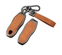 WUZUTU Custodia in pelle e metallo per chiave auto compatibile con Porsche Macan Cayenne 911 918 958 996 997 Boxster Cayman Panamera Old Style impermeabile portachiavi senza chiave 4 pulsanti