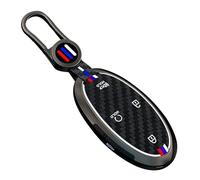 WUZUTU Custodia per chiave auto compatibile con Hyundai Ioniq 5 6 Grandeur Sante Fe Hybrid Santa Cruz Kona Tuncson 2024 2025, in lega di zinco, portachiavi con guscio a 5 pulsanti, nero
