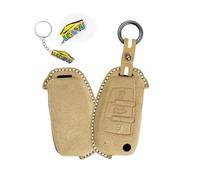 WUZUTU Custodia per chiave auto, in pelle, compatibile con Audi A3 A4 A6 A8 Quattro S4 S6 RS3 RS4 RS6 R8 TT TTS Seat cucita a mano, morbida protezione completa della chiave marrone