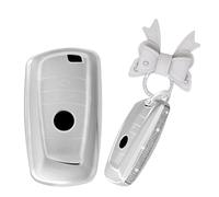 WUZUTU Custodia per chiave auto in TPU con diamanti compatibile con BMW Serie 1 2 3 4 5 6 7 X1 X3 X4 X5 X6 M2 M3 M4 M5 M6 X5M X6M 3GT 5GT F01 F02 E39 E53 E70 Waterpoof Key Fob Cover Portachiavi a 4