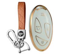 WUZUTU Custodia per chiave intelligente compatibile con Hyundai Ioniq 5 6 Grandeur GN7 Kona Elantra Santa Fe Santa Cruz Tucson 2024 2025 in morbido TPU resistente accessori per auto portachiavi - A