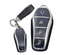 WUZUTU Custodia per chiave telecomando auto in TPU compatibile con BYD Qin Plusdmi Atto 3 Han EV Dolphin Song Pro, accessorio per auto alla moda bello portachiavi portachiavi nero
