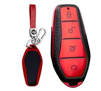 WUZUTU Custodia per chiave telecomando auto in TPU compatibile con BYD Qin Plusdmi Atto 3 Han EV Dolphin Song Pro, accessorio per auto alla moda, bellissimo portachiavi a conchiglia, colore rosso