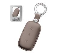 WUZUTU Custodia per chiave telecomando per auto, compatibile con Geely Galaxy EX5 Em-i E5 Cityray L6 L7 Max 2024 2025 E8 Starry 8 Proton E.MAS 7, custodia portachiavi impermeabile in pelle con 3