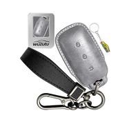 WUZUTU Custodia per chiavi in pelle di alta qualità, impermeabile, compatibile con Geely Galaxy EX5 E5 Cityray L6 L7 EMI NO.1 Proton e.Mas 7 5 Starry 8 cover portachiavi grigio 1