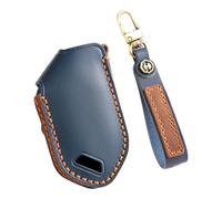 WUZUTU Custodia portachiavi in pelle compatibile con Kia Telluride EV9 Sorento EV3 Morning Picanto X-Line Rio Seltos KX5 2023 2024 2025 portachiavi portatile per auto, 6 tasti blu, 6 Tasten Blau