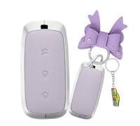 WUZUTU Custodia protettiva per chiave auto in pelle resistente compatibile con Geely Galaxy EX5 E5 E8 Em-i Cityray L6 L7 Max 2024 2025 Starship L7 EM-i Starry 8 custodia protettiva in metallo a 3