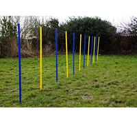 Wuzzmann Set Slalom Agility Dog Blu/Giallo aste Rotonde Flessibili …