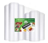 WVacFre 6 Rotoli (3)20X600cm e (3)28X600cm Buste Rotoli Sottovuoto Alimenti,Sacchetti Sottovuoto per Alimenti,Sacchi Sottovuoto Alimenti senza BPA