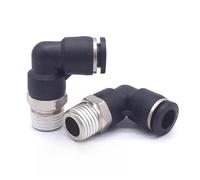 WVAIUPIX Connettore a sgancio rapido da 1/8" 1/4" 3/8" 1/2" NPT maschio femmina 1/8" - 5/8" pollice tubo OD gomito pneumatico push to aria raccordo a sgancio rapido (PL BSPT, 9,52 mm 3L8 INCH_1/8")