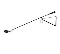 WVIVW Retro Lampada a parete/muro Industriale Ferro applique da interni Regolabile Lungo Braccio oscillante luci da muro riflettore Retro Attico imbuto paralume candeliere E27,Black150x85cm