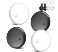 Wvoillty Android Smart Tag, Air Smart Tag Compatibile con Google Il mio dispositivo Trova APP, IP67 impermeabile, per chiavi, bagaglio da viaggio, valigia, 2 pezzi bianco + 2 pezzi nero con custodia